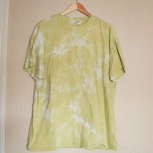 Double Zero Oversize Yellow Tie-Dye T-Shirt